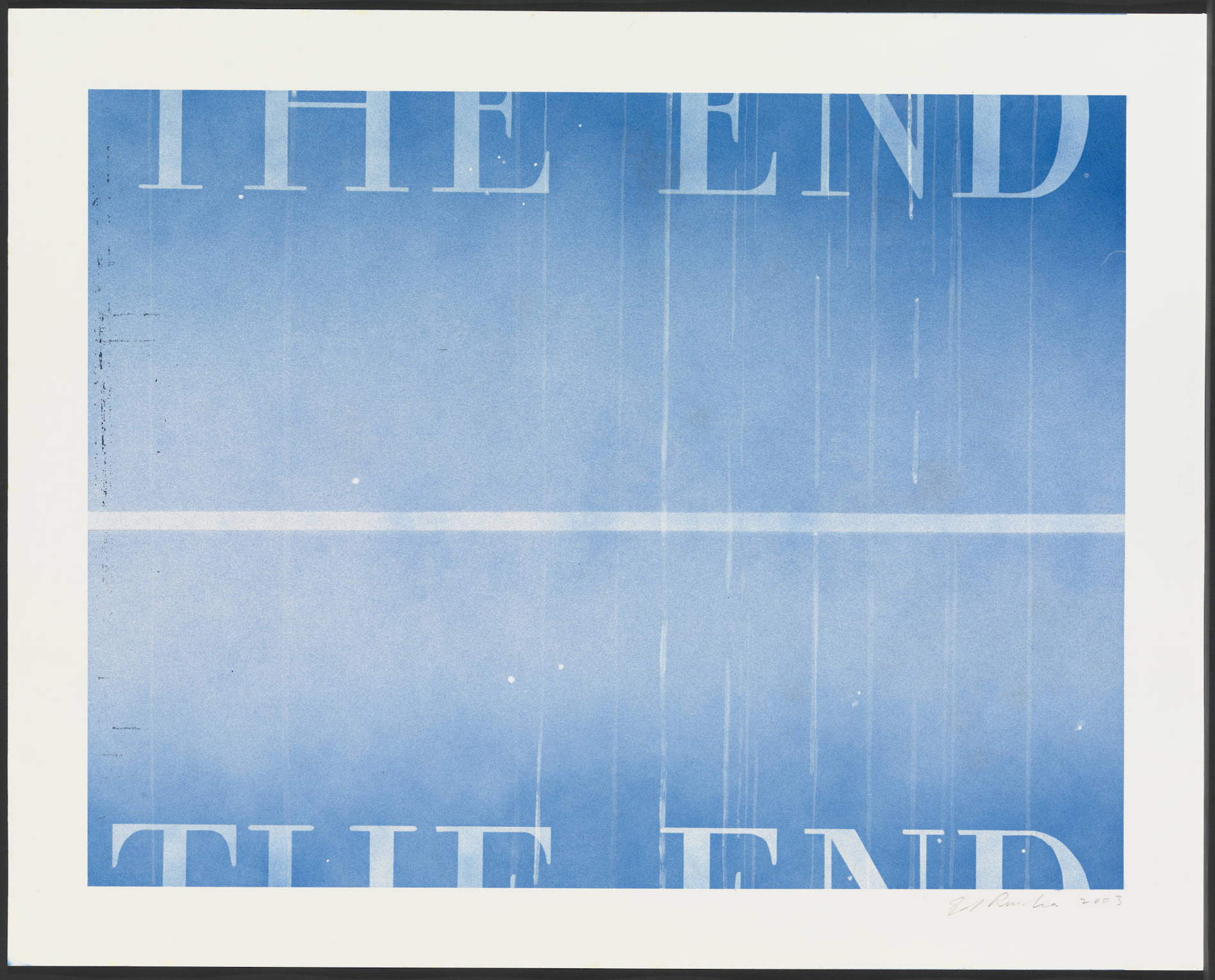 the end #40, ed ruscha, 2003