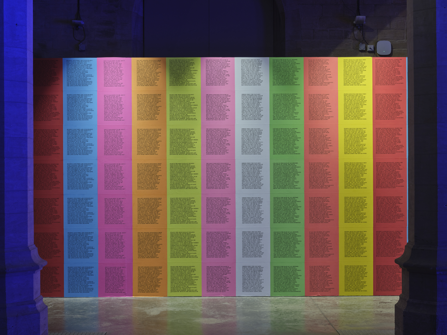 ARTIST ROOMS Jenny Holzer at 20-21 Visual Arts Centre, 31 January - 13 June 2026. Artwork © 2026 Jenny Holzer, member Artists Rights Society (ARS), New York and DACS, London / Photo © Tate (Sam Day and Reece Straw)