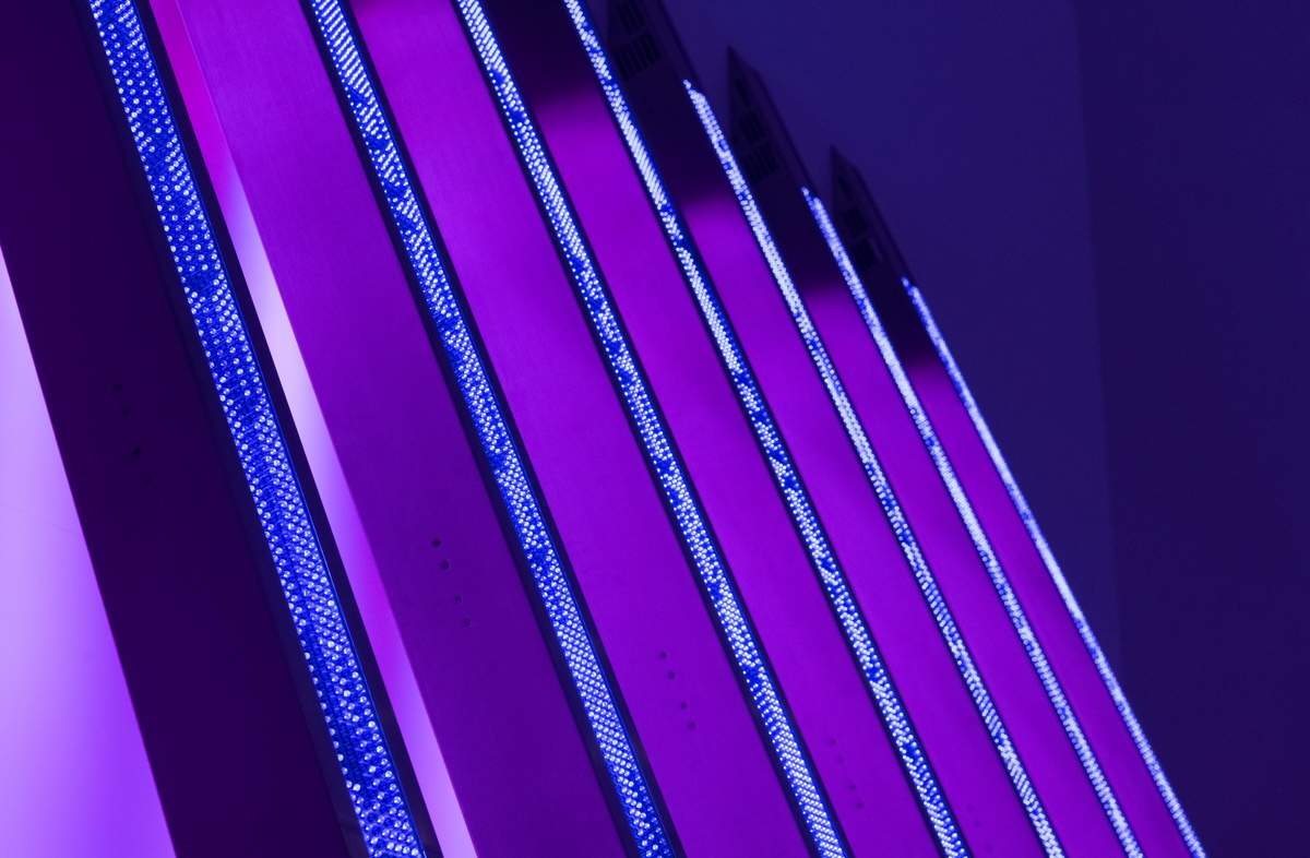 Jenny Holzer BLUE PURPLE TILT (detail) 2007. ARTIST ROOMS Tate & National Galleries of Scotland © Courtesy Jenny Holzer Studio