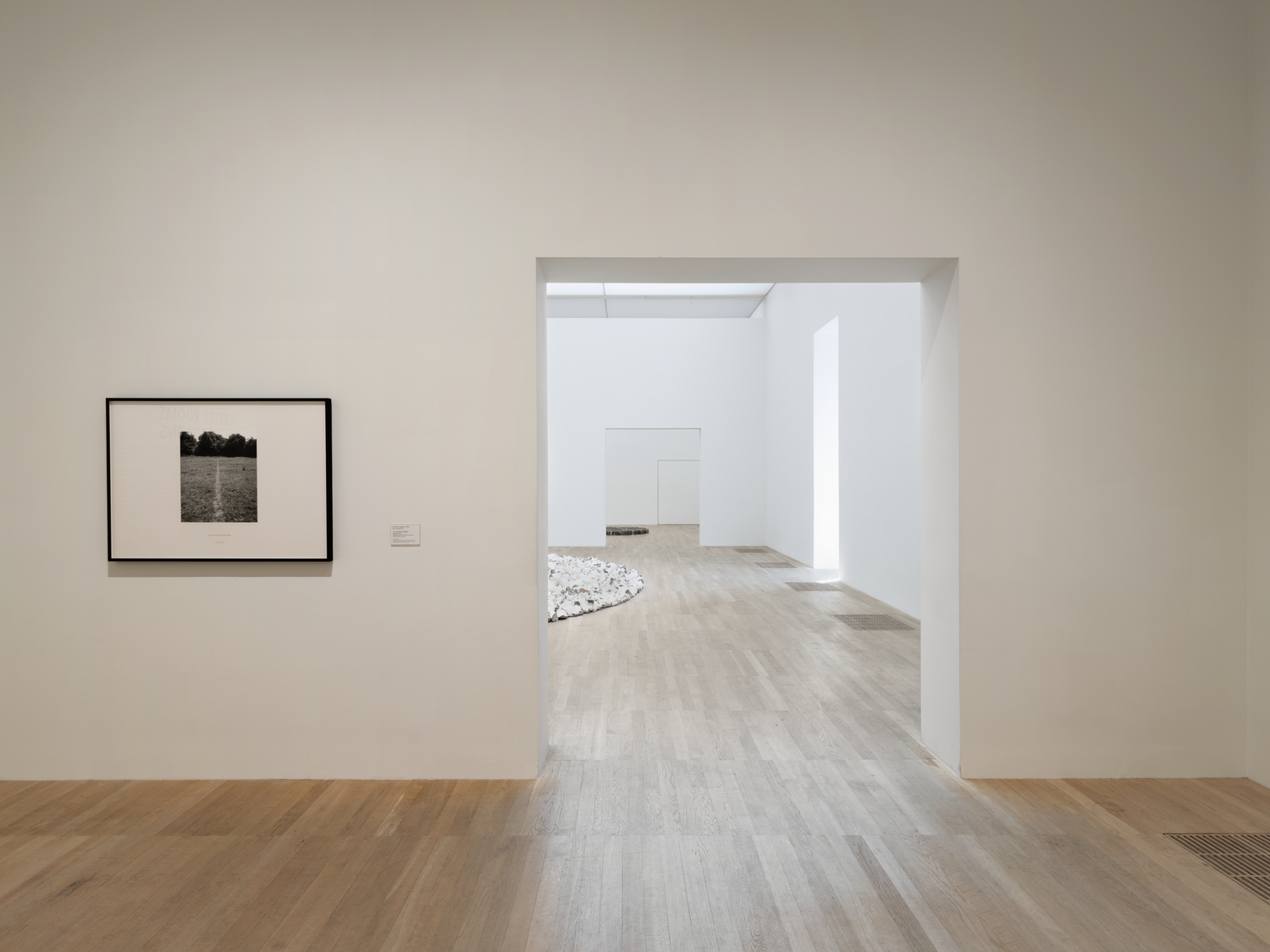 Installation view of ARTIST ROOMS Richard Long, Tate Modern 2025. Photo © Tate (Joe Humphrys)