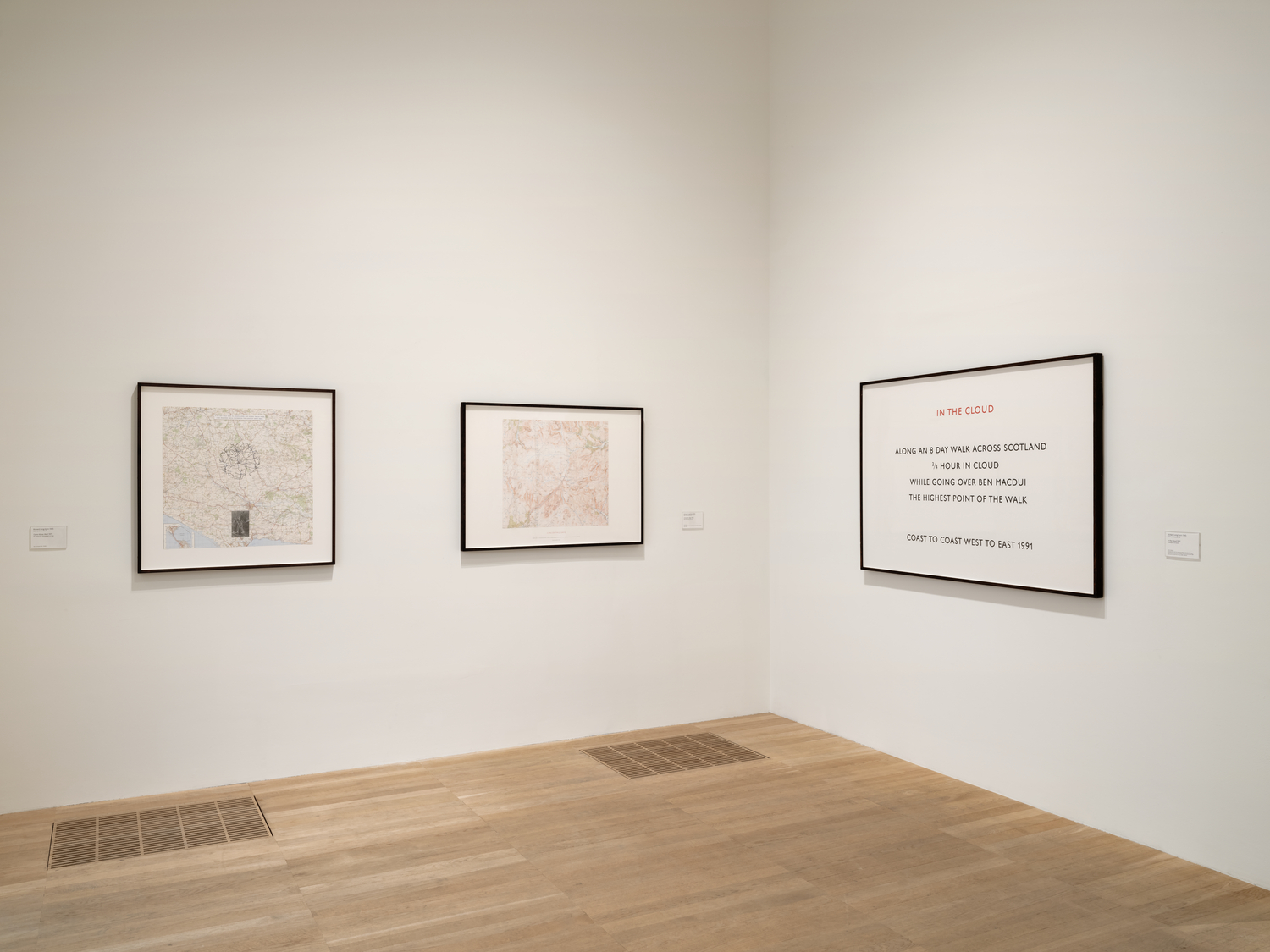 Installation view of ARTIST ROOMS Richard Long, Tate Modern 2025. Photo © Tate (Joe Humphrys)