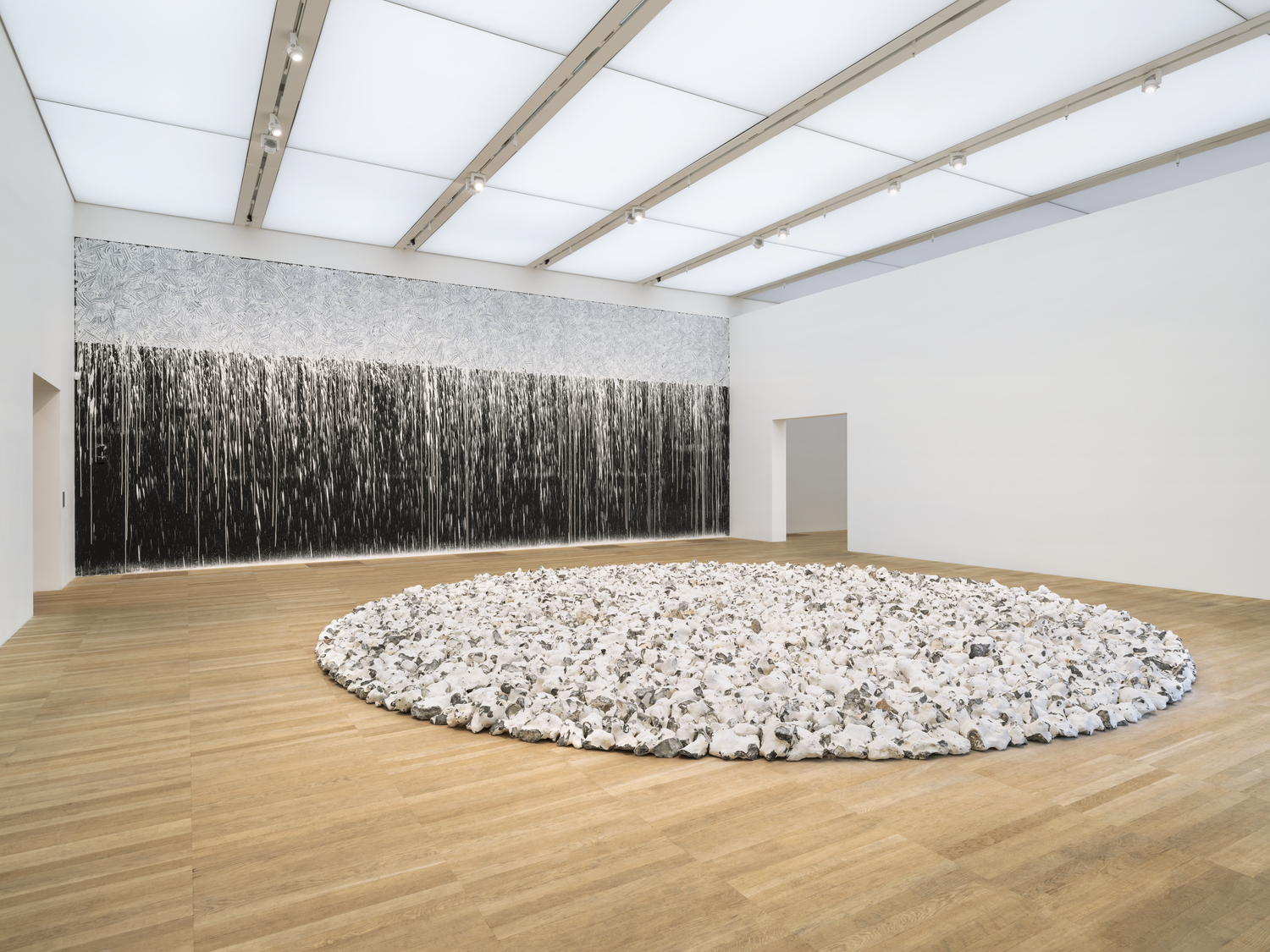 Installation view of ARTIST ROOMS Richard Long, Tate Modern 2025. Photo © Tate (Joe Humphrys)