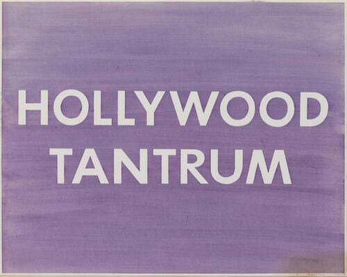 hollywood tantrum, ed ruscha, 1979