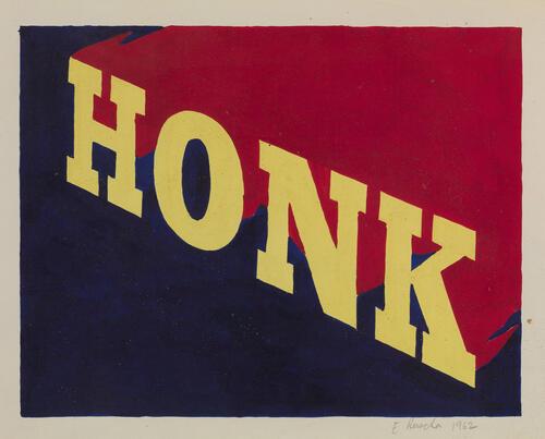 HONK, Ed Ruscha, painting